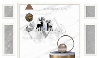 File in lụa File in tranh tường 3D FT211019 (tân cổ điển) File in tranh tường 3D FT211019