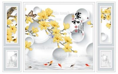 File gốc File in tranh tường 3D FT211031 (cho in UV) siêu nét