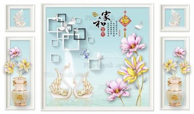 File tranh File in tranh tường 3D FT211036 (gốc) chủ đề động vật