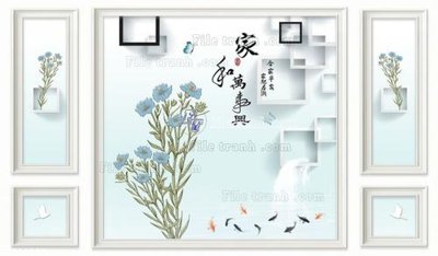 File tranh ảnh gốc File in tranh tường 3D FT211037 dùng cho in khổ lớn