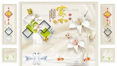 File in lụa File in tranh tường 3D FT211048 (chất lượng cao) File in tranh tường 3D FT211048