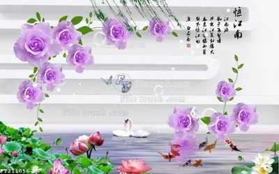 File ảnh gốc File in tranh tường 3D FT211056 không vỡ nét