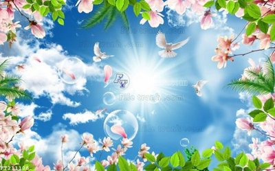 Hình ảnh file gốc in trần nhà File in tranh tường 3D FT211128