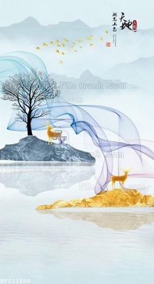 File in trần File in tranh tường 3D FT211200 (file gốc) hoa văn 3D