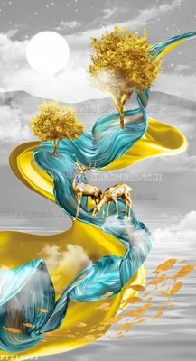 File gốc File in tranh tường 3D FT211203 (trang trí) phòng làm việc