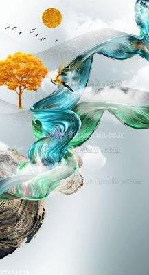 File gốc File in tranh tường 3D FT211205 (in lụa) cao cấp