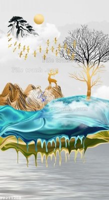 File gốc in mica File in tranh tường 3D FT211208 chất lượng