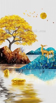 File PSD File in tranh tường 3D FT211225 (chất lượng in ấn)