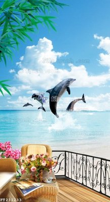 File tranh gốc PSD File in tranh tường 3D FT211233 còn nguyên layer