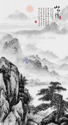 File tranh File in tranh tường 3D FT211247 (bản gốc) in lụa 5D