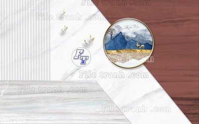 Download file tranh File in tranh tường 3D FT211257 (file gốc PSD)