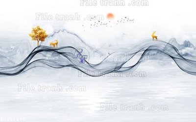File tranh File in tranh tường 3D FT211286 (file gốc) chuẩn màu in