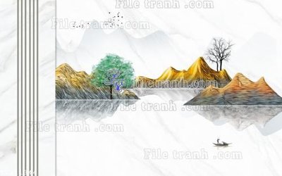 File PSD File in tranh tường 3D FT211344 (bản gốc) cho nhà in