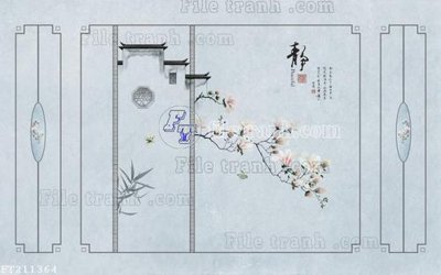 File PSD File in tranh tường 3D FT211364 (gốc) nhiều lớp (multi-layer)