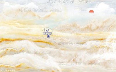 File gốc File in tranh tường 3D FT211473 (in lụa) tranh mã đáo