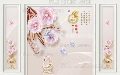 Cung cấp file tranh gốc File in tranh tường 3D FT211513 độc quyền