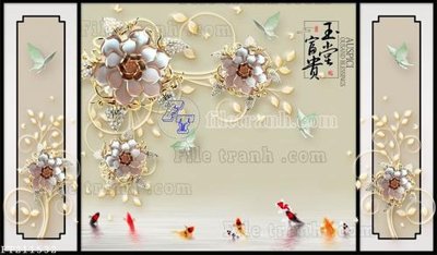 File gốc in tráng gương File in tranh tường 3D FT211532 chi tiết