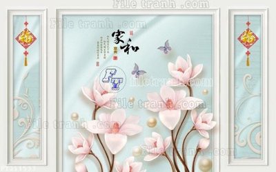 Tải file gốc File in tranh tường 3D FT211533 (để in lụa)