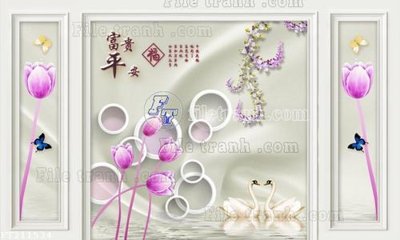 File gốc File in tranh tường 3D FT211534 (cho in ấn) độc quyền