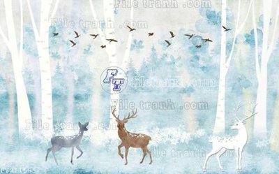 File gốc File in tranh tường 3D FT211555 (phong cách) châu Âu