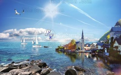 File tranh File in tranh tường 3D FT211610 (bản gốc) treo quán cafe