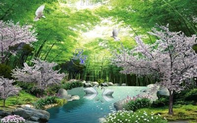 File in lụa File in tranh tường 3D FT211617 (phong cảnh) File in tranh tường 3D FT211617