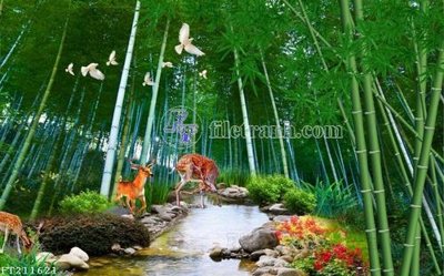 File gốc File in tranh tường 3D FT211621 (in lụa) chi tiết cao