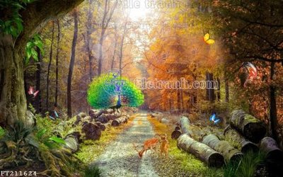 File gốc File in tranh tường 3D FT211624 (PNG) nền trong suốt