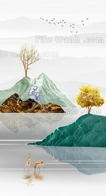 File tranh File in tranh tường 3D FT211665 (gốc) chủ đề động vật