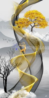 Tải file gốc File in tranh tường 3D FT211675 (để in lụa)