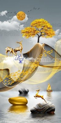 File PSD File in tranh tường 3D FT211680 (gốc) tách lớp chi tiết