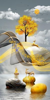 File PSD File in tranh tường 3D FT211681 (bản gốc) đã tách nền