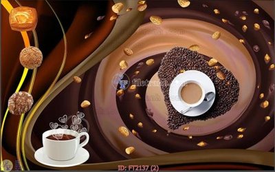 File in trần File psd tường quán cà phê FT2137 (file gốc) chủ đề vũ trụ