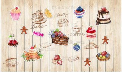 File gốc File psd tường quán cà phê FT2140 (dành cho trang trí nội thất)