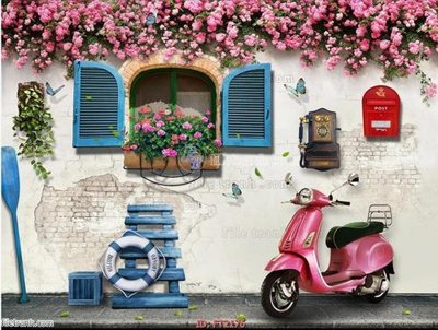 File in trần File psd tường quán cà phê FT2176 (bản gốc) hoa văn