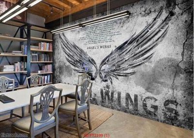 File gốc File psd tường quán cà phê FT2199 (PSD/TIFF) độ phân giải cao