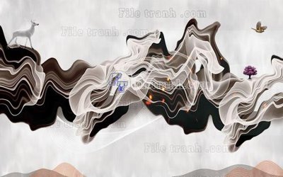 Download file gốc File in tranh tường hiện đại FT22082 (in lụa) tranh 3D