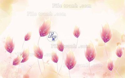 File gốc File in tranh tường hiện đại FT22130 (in lụa) hoa văn cổ điển