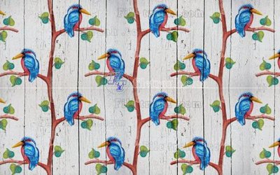 File in trần File in tranh tường hiện đại FT22301 (bản gốc) hoa văn