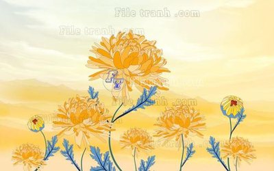 File gốc File in tranh tường hiện đại FT22305 (cho in ấn) độc quyền