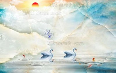 File gốc in tráng gương File in tranh tường hiện đại FT22372 chi tiết