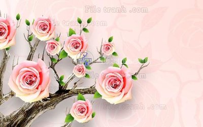 File in trần File in tranh tường hiện đại FT22385 (file gốc) hoa văn 3D