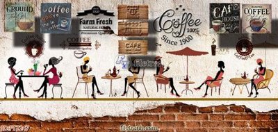 File in ấn File psd tường quán cà phê FT2247 chuyên nghiệp