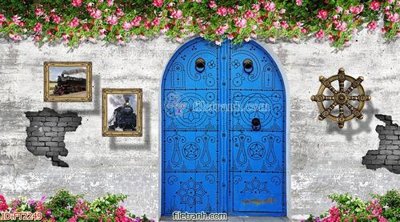 File in trần File psd tường quán cà phê FT2249 (file gốc) hoa văn 3D