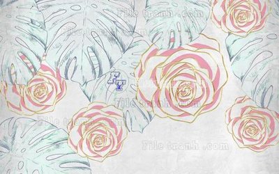 File gốc File in tranh tường hiện đại FT22734 (chuẩn màu) cho in offset