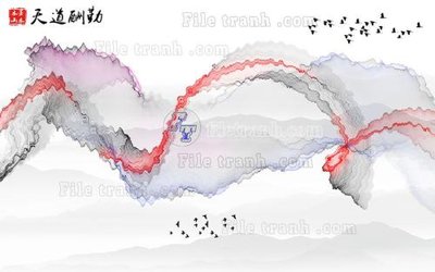 File tranh File in tranh tường hiện đại FT22883 (bản gốc) in lụa 3D