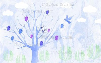 File in lụa File in tranh tường hiện đại FT23006 (phong cảnh) File in tranh tường hiện đại FT23006