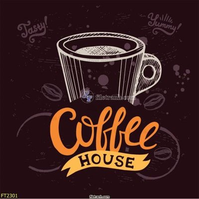 File gốc in mica File psd tường quán cà phê FT2301 chất lượng