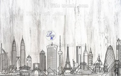 File tranh File in tranh tường hiện đại FT23166 (gốc) in backlit film