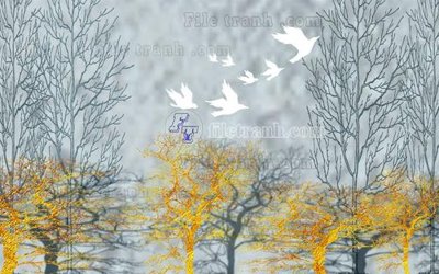 Hình ảnh file gốc in trần nhà File in tranh tường hiện đại FT23212